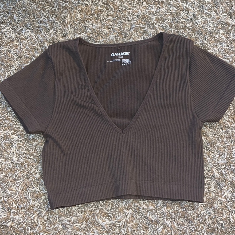 Brown crop top